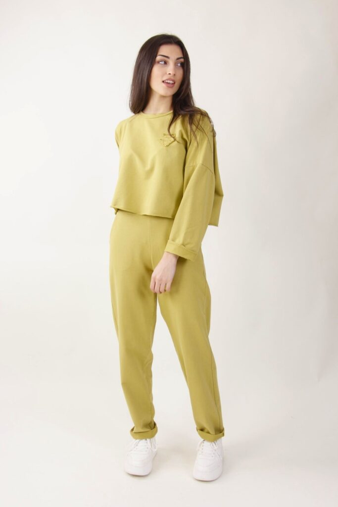PANTALONE DI FELPA CON ELASTICO IN VITA 