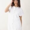 GILET LUNGO IN FELPA - Latte, TU