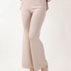 PANTALONI A PALAZZO IN MAGLIA - Sabbia, TU