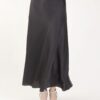 GONNA LUNGA SATIN - Black, TU