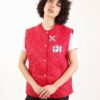 GILET TRAPUNTATO CON APPLICAZIONI - Red, TU