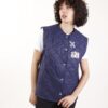 GILET TRAPUNTATO CON APPLICAZIONI - Blue, TU