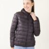 PIUMINO LEGGERO CON CAPPUCCIO - Black, L