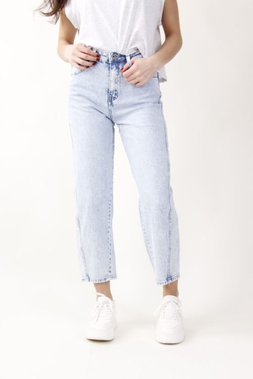 Alternative view of JEANS BAGGY BLU CHIARO