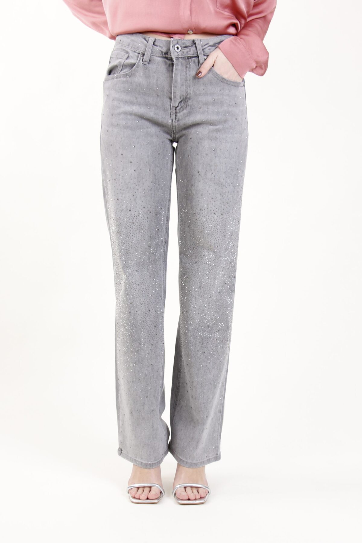 JEANS STRAIGHT CON STRASS