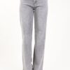 JEANS STRAIGHT CON STRASS - Grigio, M