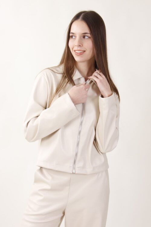 Alternative view of GIACCA IN ECOPELLE CON ZIP