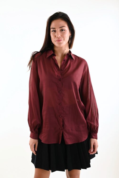 CAMICIA CON MANICHE A PALLONCINO