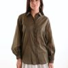CAMICIA CON MANICHE A PALLONCINO - Military Olive, S