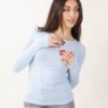 MAGLIA SCOLLO ROTONDO IN MISTO SETA - Cielo, TU