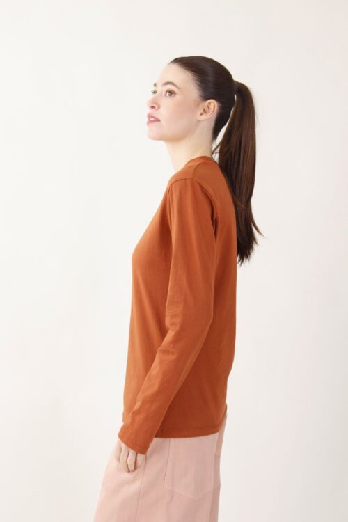 Alternative view of MAGLIA A MANICHE LUNGHE IN COTONE