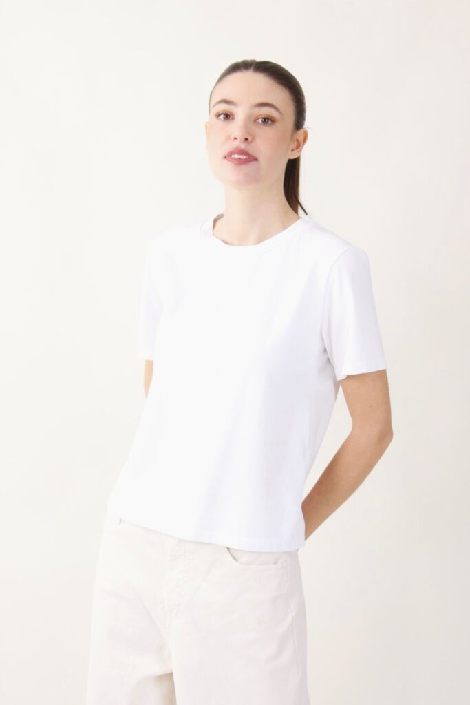 T-SHIRT IN COTONE - Bianco, TU 