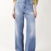 JEANS WIDE LEG CON PINCES SUL RETRO - Denim, S