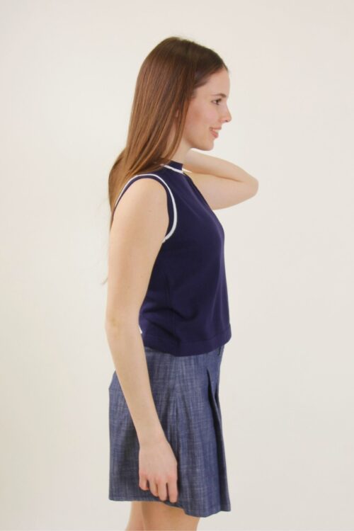 Alternative view of GILET IN MAGLIA DI VISCOSA
