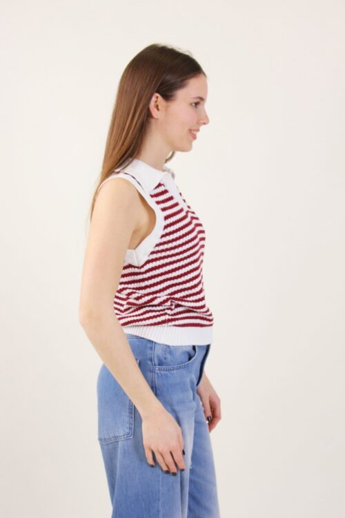 Alternative view of POLO IN MAGLIA SENZA MANICHE