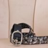 CINTURA CON BORCHIE IN VERA PELLE - Black, TU