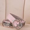 CINTURA CON BORCHIE IN VERA PELLE - Rose, TU