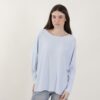 MAGLIA A MANICHE LUNGHE SCOLLO ROTONDO - Cielo, TU