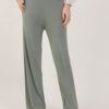 PANTALONI A PALAZZO IN MAGLIA - Salvia, TU