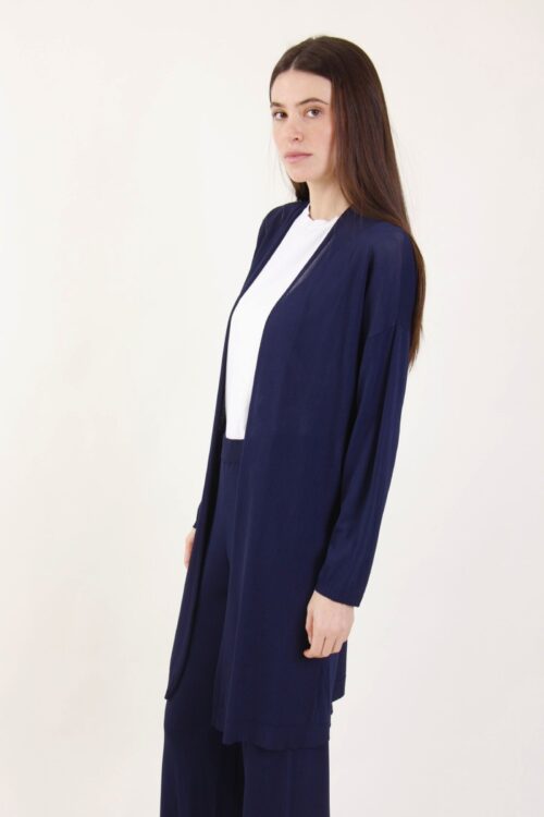 Alternative view of CARDIGAN IN MAGLIA A MANICHE LUNGHE