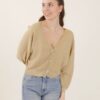 CARDIGAN CON FILO DI LUREX - Sabbia, TU