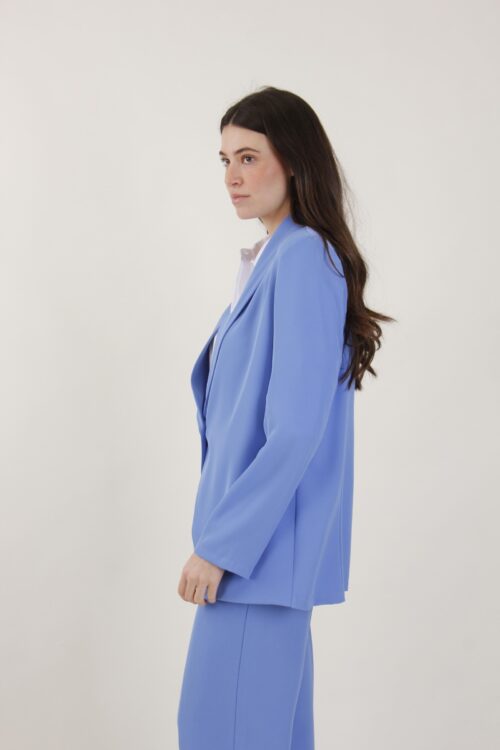 Alternative view of BLAZER MONOPETTO IN TESSUTO FLUIDO