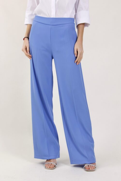 PANTALONI A PALAZZO IN TESSUTO FLUIDO