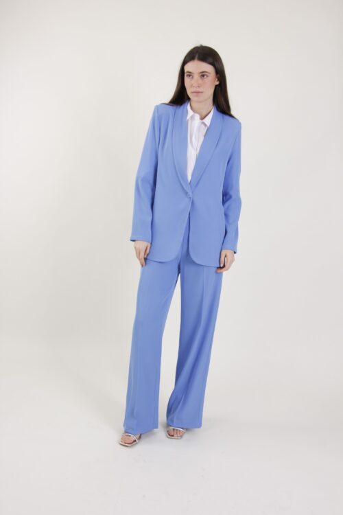 Alternative view of PANTALONI A PALAZZO IN TESSUTO FLUIDO