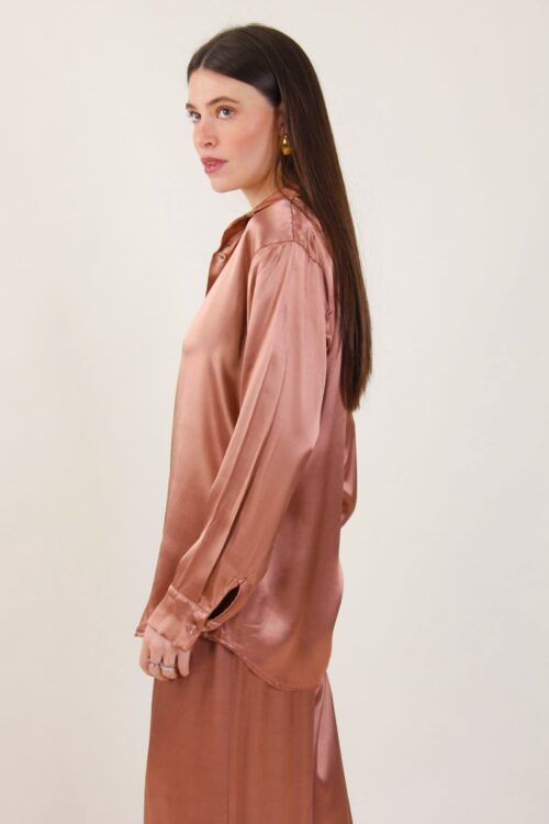 Alternative view of CAMICIA OVERSIZE SATINATA