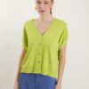 CARDIGAN A MANICHE CORTE IN TESSUTO A COSTINE - Green, TU