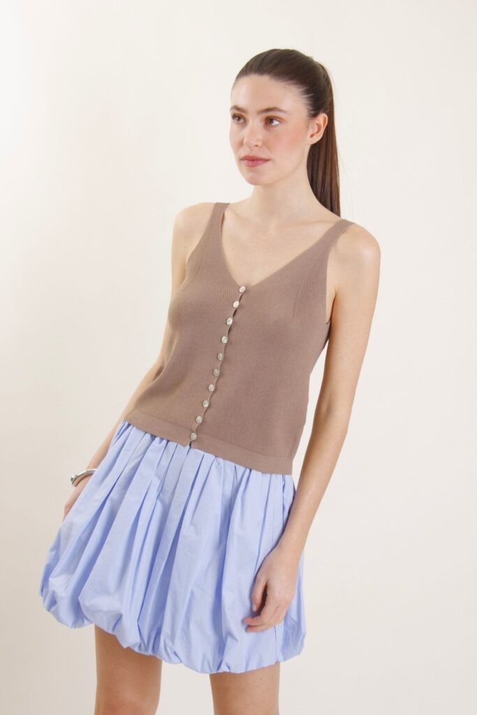 TANK TOP WITH FRONT BUTTONS 