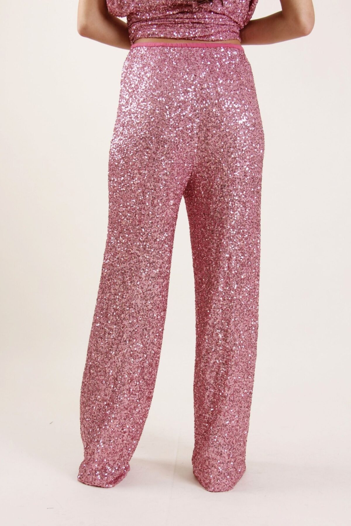 PANTALONI A PALAZZO CON PAILLETTES - Imagen 4