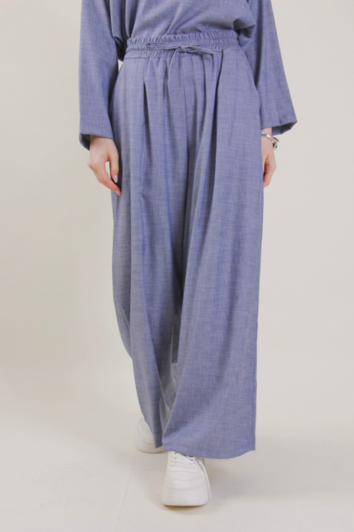 Alternative view of PANTALONI A PALAZZO CON COULISSE