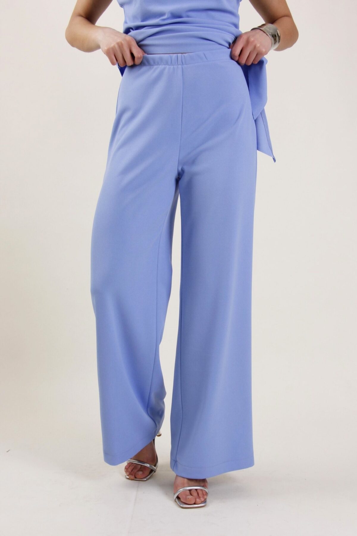 PANTALONI PALAZZO CON ELASTICO IN VITA - Image 2