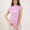 TOP SENZA MANICHE DAL DESIGN ASIMMETRICO - Rose, L