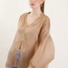 BLUSA LEGGERA IN MISTO SETA - Beige, TU