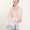 BLUSA LEGGERA IN MISTO SETA - Burro, TU