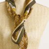 FOULARD FANTASIA FLOREALE E GEOMETRICA - Verde militare, TU