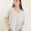 MAGLIA CON SCOLLO A V - Chalk, TU