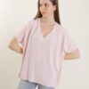 MAGLIA CON SCOLLO A V - Rose, TU