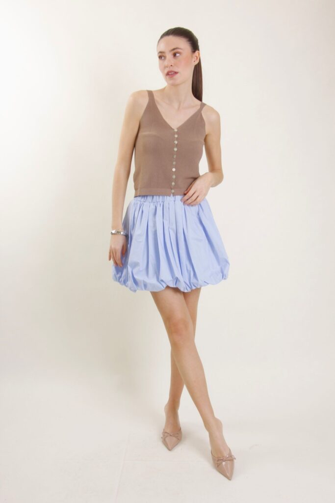 BUBBLE SKIRT IN POPLIN 