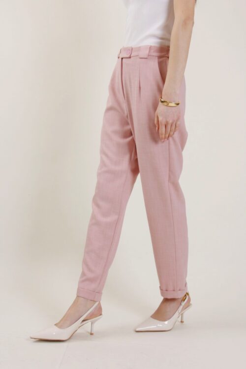 Alternative view of PANTALONI IN TESSUTO EFFETTO MÉLANGE