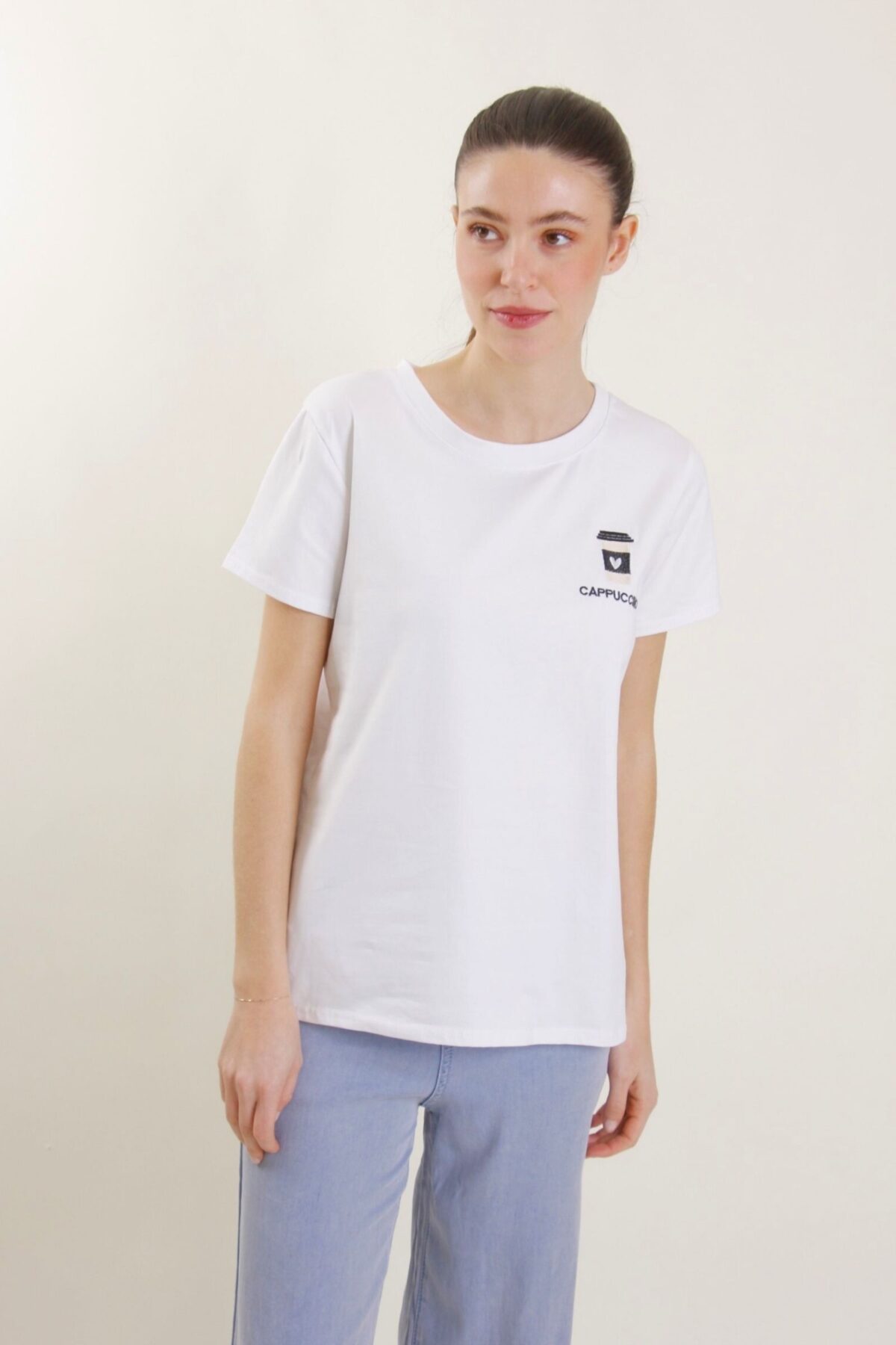 T-SHIRT STAMPA "CAPPUCCINO"