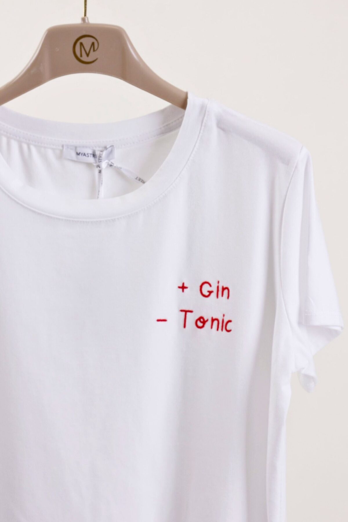 T-SHIRT STAMPA "+GIN -TONIC"
