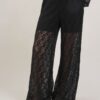 PANTALONI TRAFORATI A PALAZZO - Black, TU