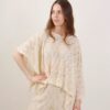 PONCHO TRAFORATO ASIMMETRICO - Beige, TU