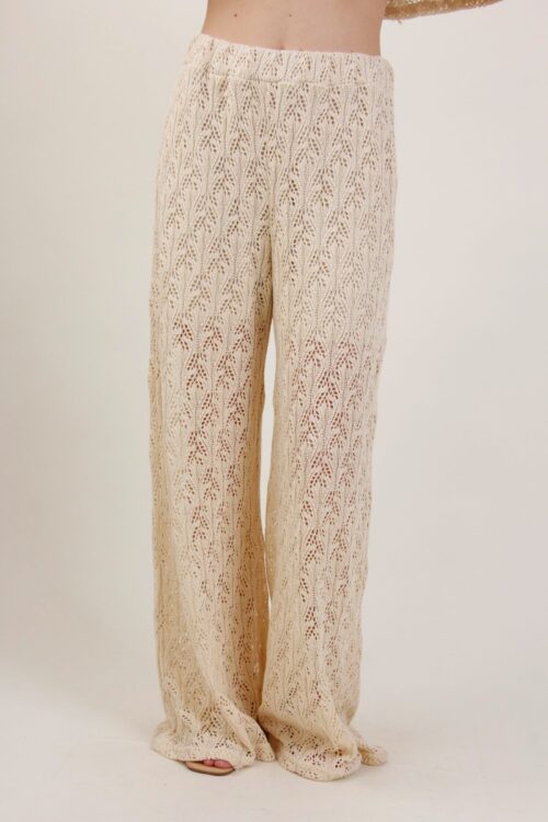 PANTALONI TRAFORATI A PALAZZO