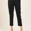 PANTALONI IN POPELINE ALLA CAVIGLIA - Nero, L