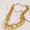 COLLANA DORATA A CERCHI INTRECCIATI - Oro, TU