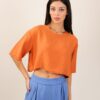 CROP TOP IN TESSUTO EFFETTO STROPICCIATO - Coccio, TU